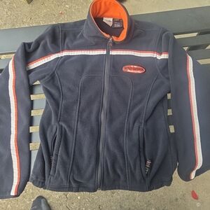 Harley-Davidson Blue and Orange Utility Jacket Womens Size Medium